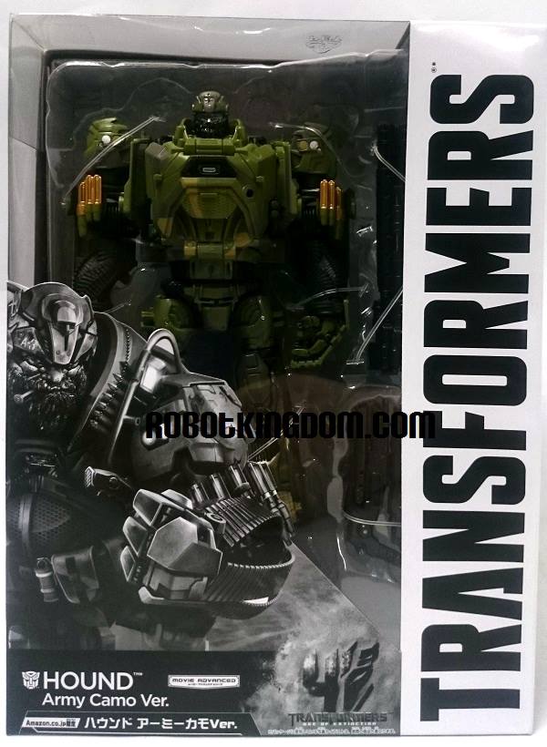 Transformers News: In Hand Images Of Amazon.jp Exclusive Movie Advanced Green Army Camo Hound/Blu-ray Combo Pack