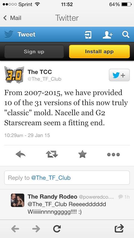 Transformers News: Transformers Collector's Club To Retire "Classics" Seeker Mold Transformers News: Transformers Collector's Club To Retire "Classics" Seeker Mold