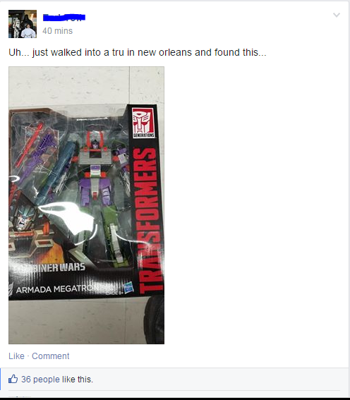 Transformers News: Combiner Wars Leader Class Armada Megatron Found At US Retail