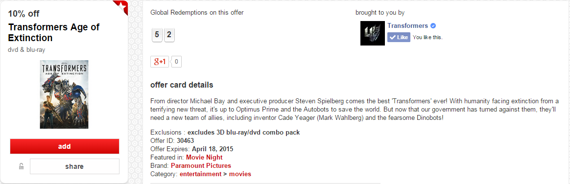 Transformers News: Transformers Toys And AOE Home Video On Sale With Target Cartwheel Coupons