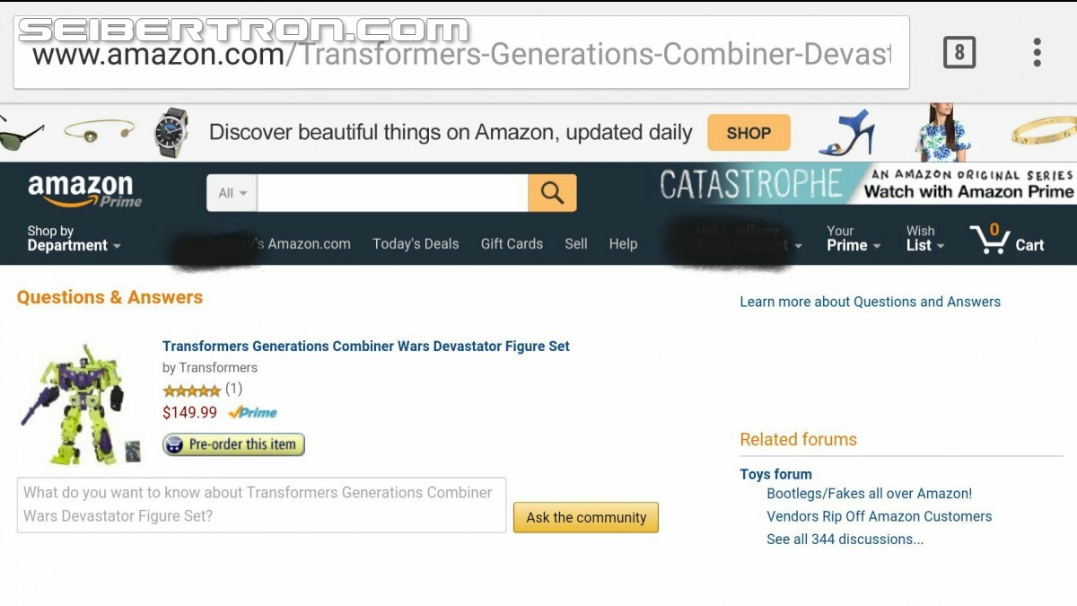 Transformers News: Combiner Wars Devastator Now Available For Preorder At Amazon