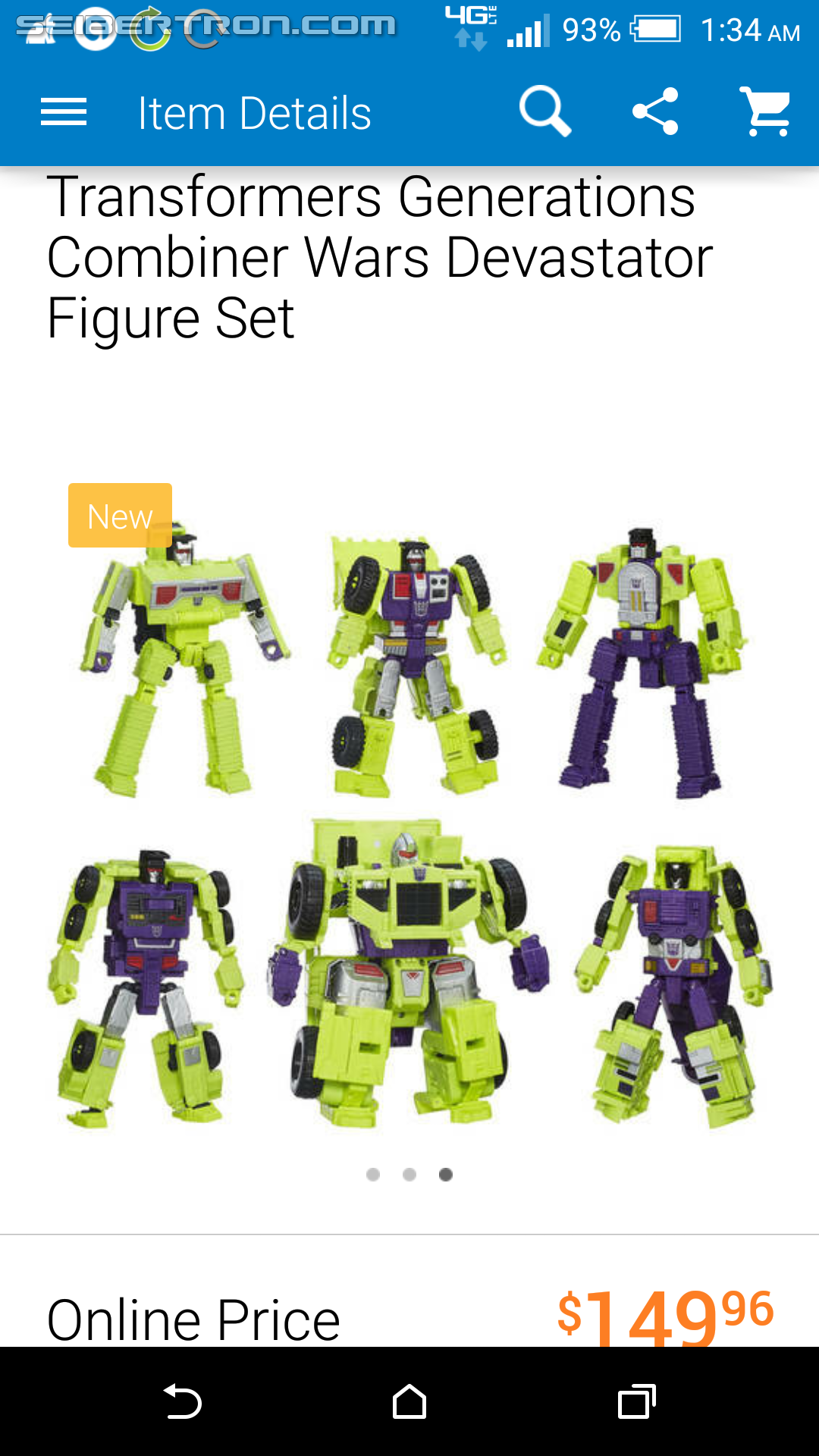 Transformers News: Combiner Wars Devastator Listed On Wal*Mart's Smartphone App, But Not The Website