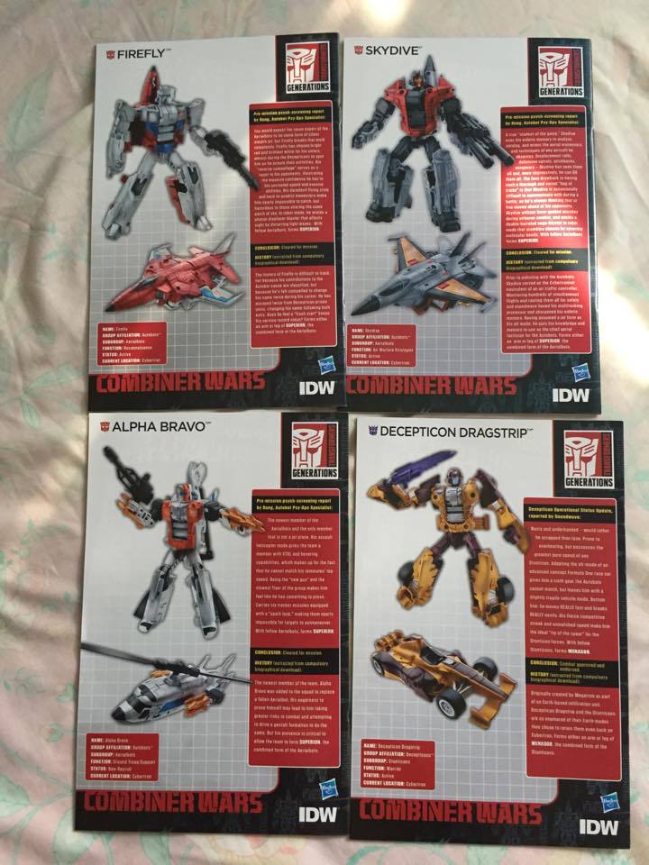 Transformers News: Bios for first wave of Transformers Combiner Wars deluxes, more Alpha Bravo fiction