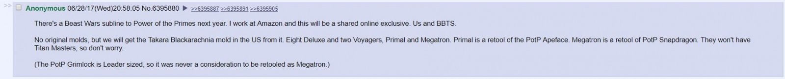 Transformers News: Generations Power of the Primes Rumour: Exclusive Beast Wars Subline Transformers News: Generations Power of the Primes Rumour: Exclusive Beast Wars Subline