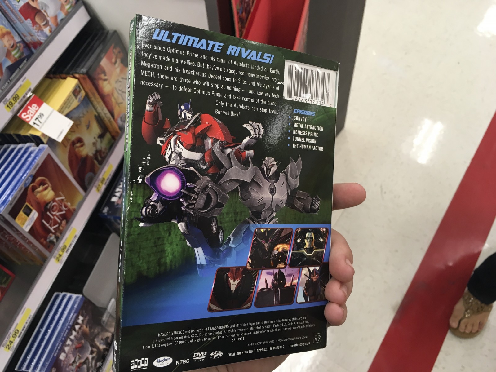 Transformers News: Transformers: Prime Ultimate rivals on DVD sighted in New York!