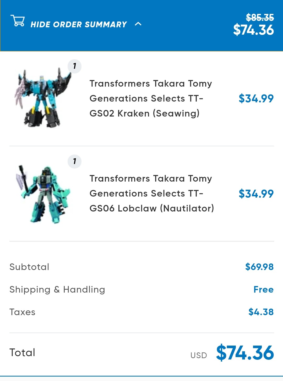 Transformers News: Transformers Generations Selects Kraken/Seawing and Lobclaw/Nautilator up for order on Hasbro Pulse