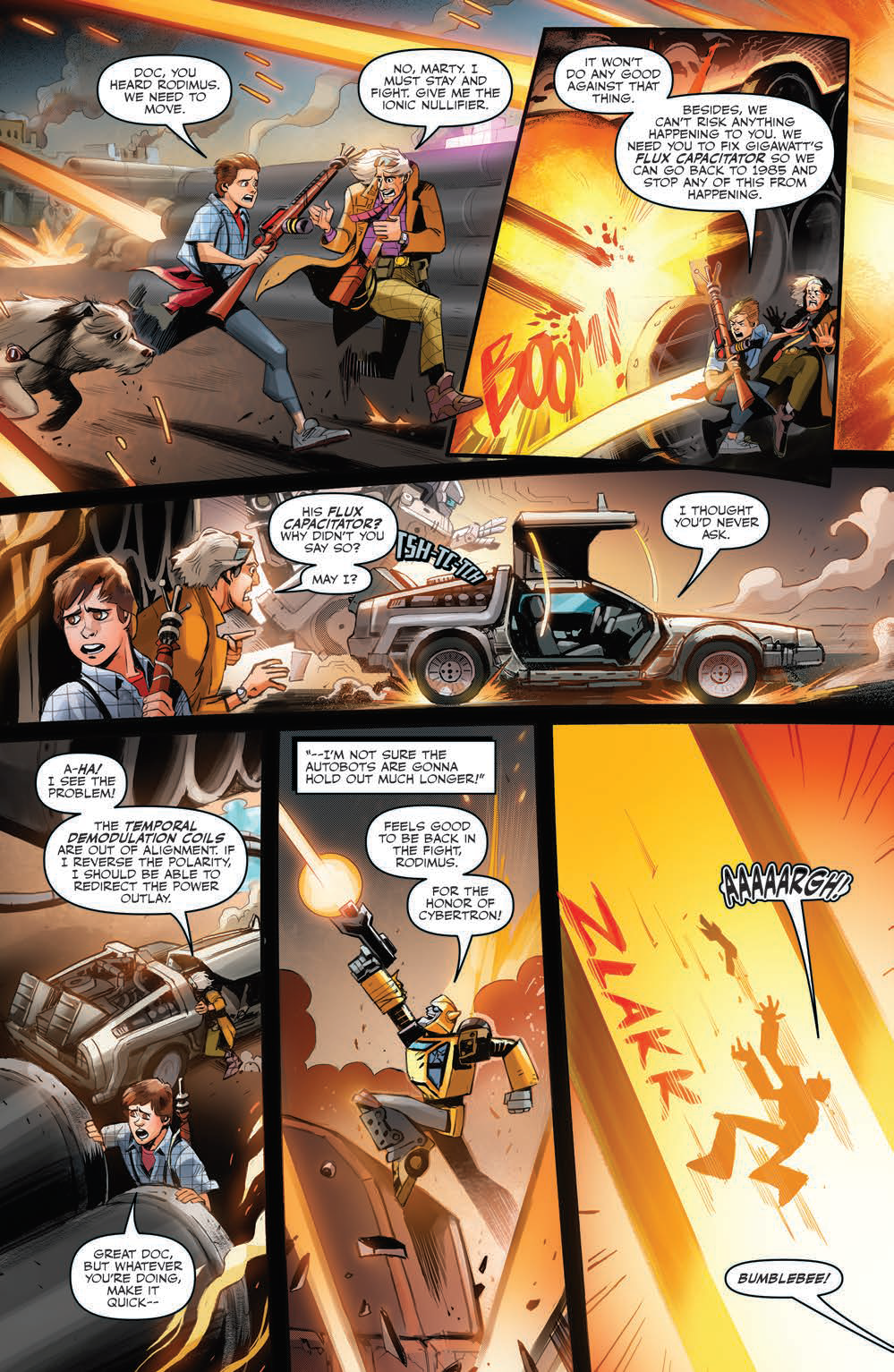Transformers News: Five Page Preview of IDW Transformers / Back to the Future #4 Transformers News: Five Page Preview of IDW Transformers / Back to the Future #4