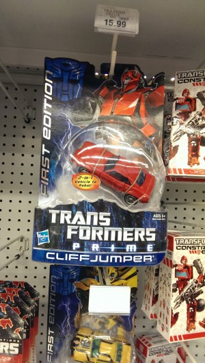 Transformers News: Transformers Prime First Edition Cliffjumper Showing Up at Toys"R"Us