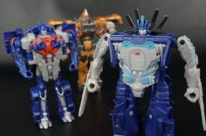 Transformers News: New Galleries: Age of Extinction One-Step Drift, Grimlock, and Optimus Prime