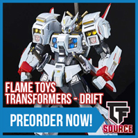 Transformers News: TFsource News! GT Duron Drill, OpenPLay Big Spring, Robot Hero Durden / Barney, FlameToys Drift & More