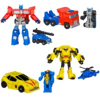 Transformers News: Updated Official Images: Transformers Generations Legends Optimus Prime with Roller & Bumblebee with Blazemaster