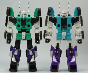 Transformers News: Takara Legends LG50 & LG51 In-Hand Images: Comparison with Titans Return Sixshot, Eye Paint, Haywire