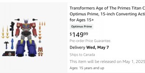 Transformers News: Pre-order Links for all New Age of the Prime Transformers Toys and Sonic X Over Set