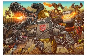 Transformers News: BotCon 2014 "All Hail Grimlock" Print by Matt Frank