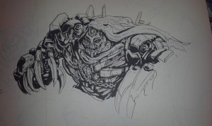 Transformers News: In Progress images of the new James Raiz exclusive Transformers / G.I. Joe Villains print for TFcon