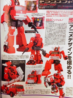 Transformers News: Takara Tomy Transformers Masterpiece Inferno Figure King Magazine Scans with Ladder Trick