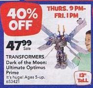 Transformers News: More Transformers Black Friday Deals: TRU and Target