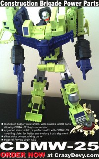 Transformers News: CDMW-25 Construction Brigade Power Parts