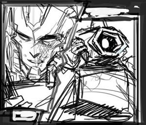 Transformers News: IDW Transformers: Lost Light #14 Page 3 Art Process by Sara Pitre Durocher