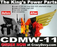 Transformers News: CDMW-11 CrazyDevy The King's Power Parts - New Predaking Wings