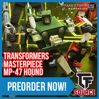 Transformers News: TFSource News - MP-47 Hound, XT Overhead & Deathwish, MP-13 Soundwave, TW Bulldog, NA Murphy & More!