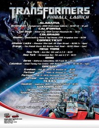 Transformers News: Official Press Release: World's Only Maker of Arcade Quality Pinball Announces Plans for Launch Parties and Pinball Expo 2011