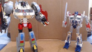 Transformers News: Video Review - Transformers: Age of Extinction Target Exlcusive Silver Knight Optimus Prime and Grimlock