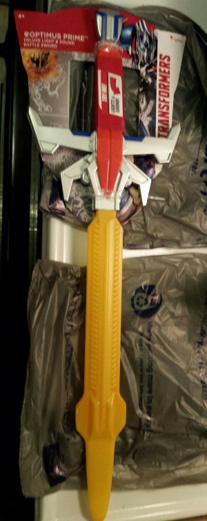 Transformers News: Transformers: Age of Extinction Optimus Prime Deluxe Sword at Retail, Peter Cullen Voice Chip
