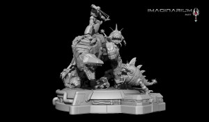 Transformers News: Imaginarium Art Grimlock and Sharkticon Statues Renders