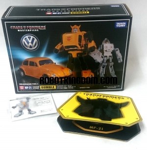 Transformers News: More Images of Takara Tomy Masterpiece MP-21 Bumblebee: Box, Face, Coin