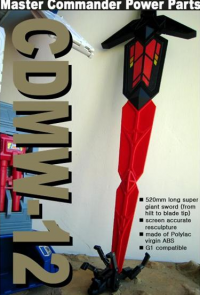 Transformers News: CDMW-12 Master Commander Power Parts Sword Revealed