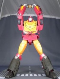 Transformers News: Toy Images of Masterpiece MP-09 Rodimus Convoy - Hot Rod Mode