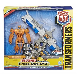 Transformers News: Official Images of Transformers Cyberverse Spark Armor Cheetor and Optimus vs Starscream Two Pack