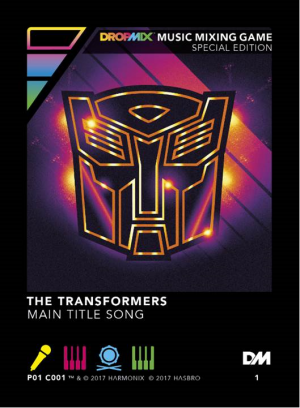 Transformers News: Hasbro and Harmonix DropMix Game Exclusive PAX Prime Transformers Playing Card
