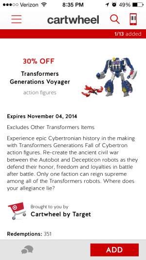Transformers News: 30% Off Of Voyagers If You Use The Target Cartwheel App