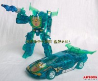 Transformers News: Toy Images of e-Hobby Transformers United Autobot 3 Pack - Hot Rodimus Clear Version