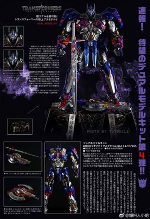 Transformers News: Optimus Prime Dual Model Kit for Transformers: The Last Knight
