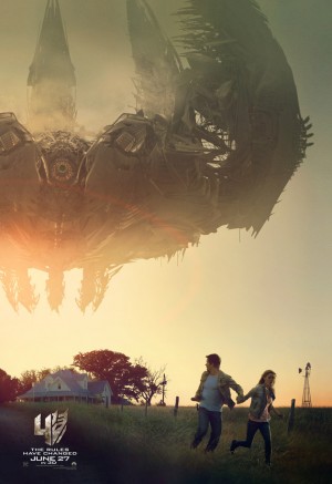 Transformers News: New Transformers: Age of Extinction Poster featuring Mark Wahlberg and Nicola Peltz