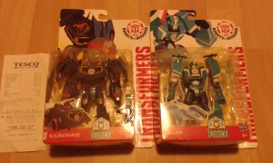 Transformers News: Robots in Disguise Warrior Soundwave, Blurr and Skywarp found at Irish Tescos