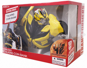 Transformers News: Calibre Toys Transformers: Age of Extinction Bumblebee and Optimus Prime Talking Coin Bank Voice Clips