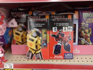 Transformers News: G1 Transformers Valentines Appearing At Retail