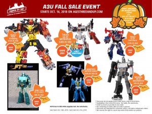 Transformers News: Ages Three and Up Fall Sale Event 2018