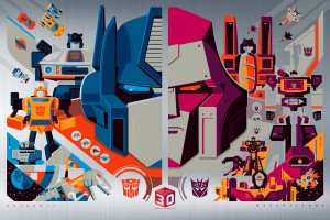 Transformers News: New Acid Free Gallery Transformers 30th Anniversary Metallic Prints by Tom Whalen