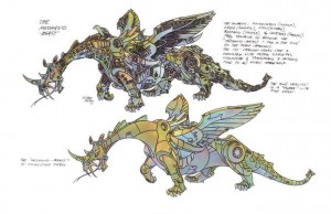 Transformers News: Additional Unused Concept Art by Floro Dery - Mechanobeast, Quintessa, Junkion, Crystal of Power