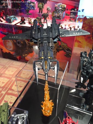 Transformers News: Toy Fair 2017 - Transformers: The Last Knight Leader Class Megatron Jet Mode Flamethrower Feature Shown #TFNY #HasbroToyFair