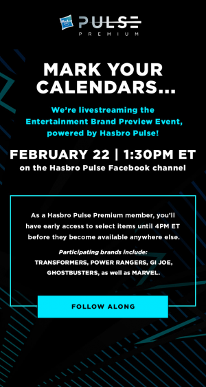 Transformers News: Hasbro Pulse Premium Livestreaming From Toyfair 2020 Tomorrow 2 / 22 at 1:30PM Eastern Time