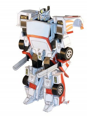 Transformers News: Paperformed Racing Warrior (Drift) Transforming Paper Model