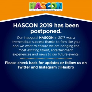 Transformers News: Hascon 2019 Postponed