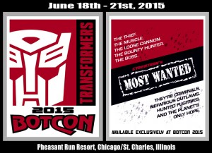 Transformers News: BotCon 2015 Theme Revealed: Cybertron's Most Wanted