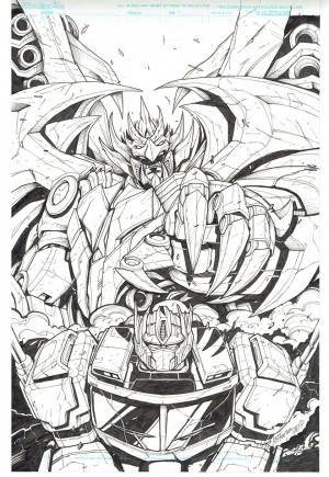 Transformers News: Inked Lineart for Variant Cover IDW Optimus Prime #16 by Marcelo Matere